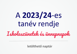 Töltsd le a 2021/22-es tanév rendje naptárunkat és tervezd meg a tanévet!